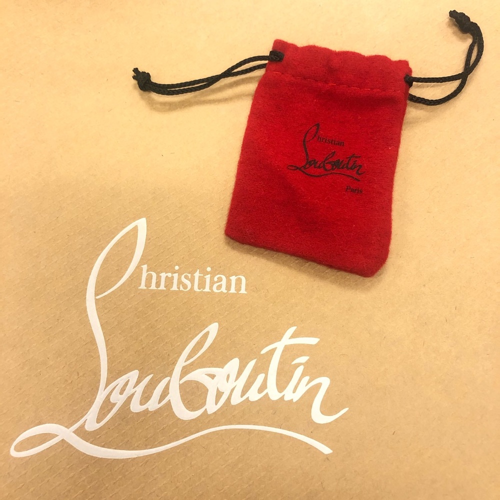 New Empty Christian Louboutin Red Drawstring Pouch - image 2